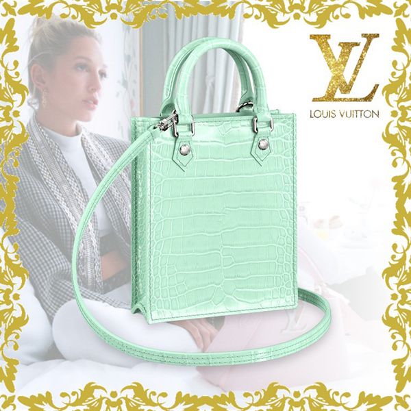 【★日本未入荷★】ルイヴィトン プティットサックプラ 偽物 アリゲーター ショルダーバッグ  N99487